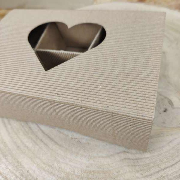 Scatola Fiammifero con Cuore – Porta Oggetti e Confettata Fai da Te in Cartone Grezzo